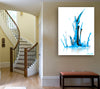 Don-Farrall,Modern & Contemporary,Abstract,absrtact,blue,black,white,paint,drips,Charcoal Gray,White,Gray