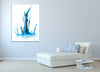 Don-Farrall,Modern & Contemporary,Abstract,absrtact,blue,black,white,paint,drips,Charcoal Gray,White,Gray