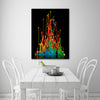 Don-Farrall,Modern & Contemporary,Abstract,absrtact,paint,drips,green,yellow,orange,red,blue,Red,Gray,Charcoal Gray,Blue,Sea Green,Black