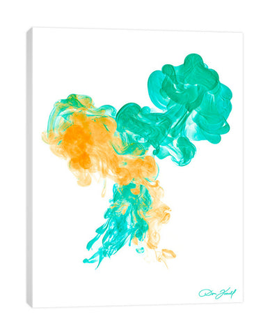 Don-Farrall,Modern & Contemporary,Abstract,absrtact,smoke,yellow,green,smokes,Teal Blue,Red,Nude White,White