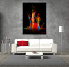 Don-Farrall,Modern & Contemporary,Abstract,absrtact,paint,drips,white,black,painting,green,red,orange,yellow,Red,Gray,Charcoal Gray,Blue,Tan Brown,Mint Green,Black