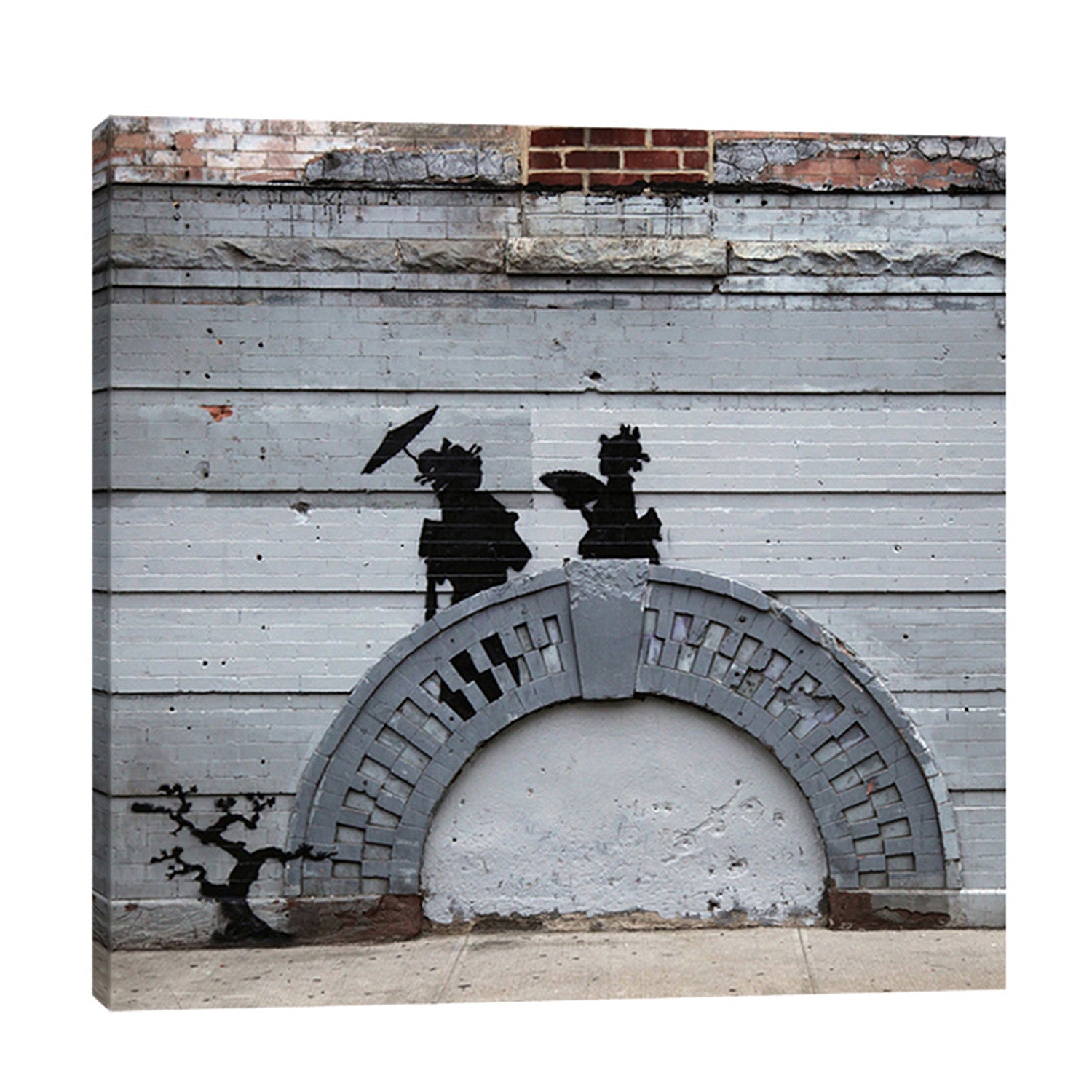 NYC Japanese Bridge by Banksy - Gallery Wrapped Canvas Print