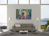 Iris-Scott,Modern & Contemporary,Animals,shaking dog,impressionism,animal,finger paint,splatters,animals,
