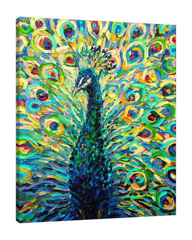 Iris-Scott,Modern & Contemporary,Animals,Impressionism,finger paint,animals,peacock,swirls,