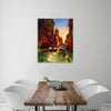Iris-Scott,Modern & Contemporary,Buildings & Cityscapes,brooklyn,city,impressionism,scene,finger paint,taxis,cars,