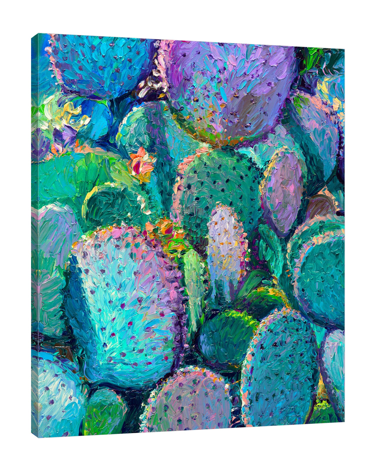 Iris-Scott,Modern & Contemporary,Floral & Botanical,Landscape & Nature,Impressionism,Cactus,finger paint,plants,succulent,