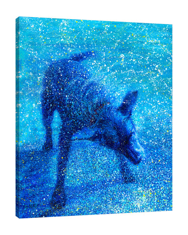 Iris-Scott,Modern & Contemporary,Animals,Impressionism,shaking dog,finger paint,