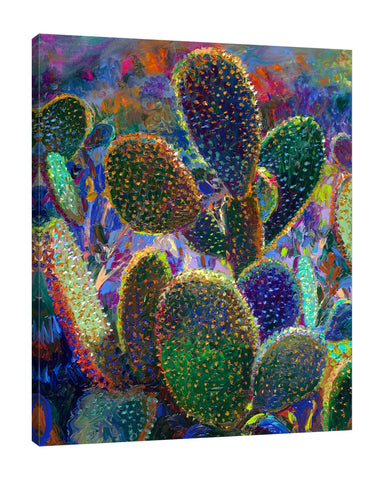 Iris-Scott,Modern & Contemporary,Floral & Botanical,Impressionism,surreal,finger paint,nature,scenic,landscape,floral,cactus,night,,