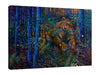 Iris-Scott,Modern & Contemporary,Animals,Landscape & Nature,Abstract,Impressionism,surreal,finger paint,animal,nature,scenic,landscape,tiger,jungle,night,,